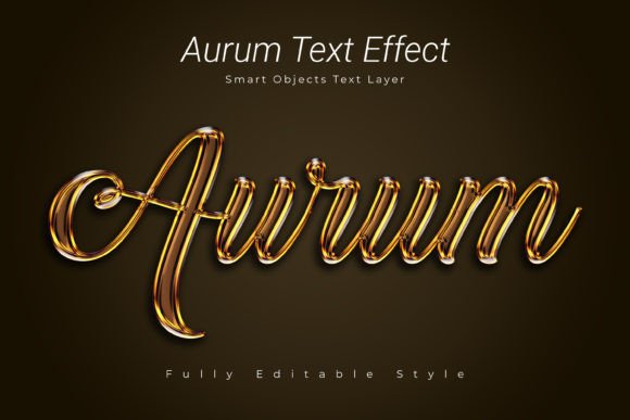 Aurum Psd Text Style Effect Mockup: Effortless Luxury for Your Designs