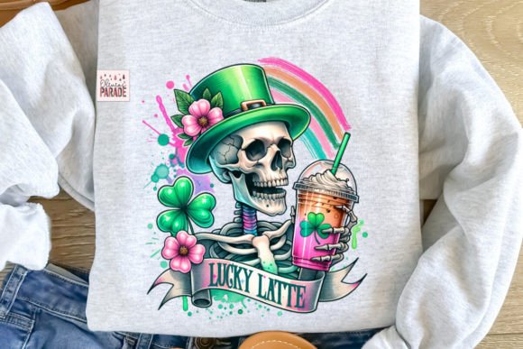 Brew Up Festive Designs with a Lucky Latte PNG