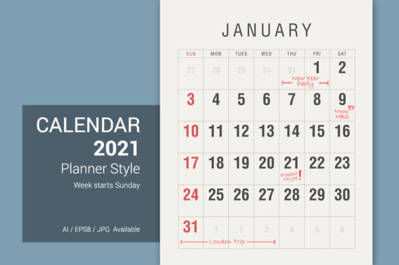 Calendar 2021 Vintage Sunday Start: A Designer's Guide to Nostalgic Planning