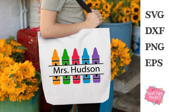 Designing with a Crayons Split Monogram Frame SVG for School Projects