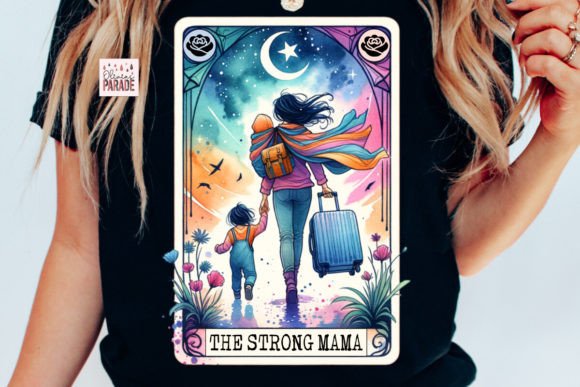 Empowerment in a Single Image: The Strong Mama Tarot Card PNG