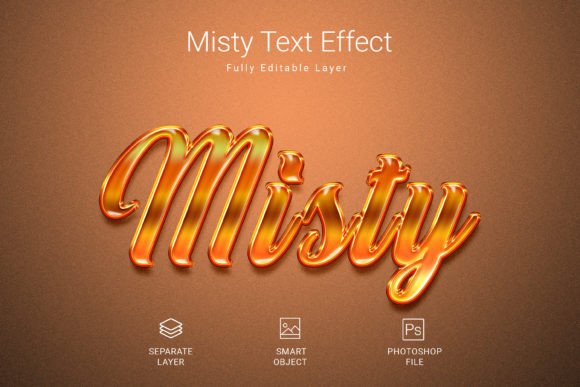 Misty Psd Text Style Effect Mockup for Designers