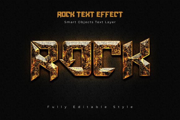 Transform Your Text with a Rock PSD Style Effect Mockup
